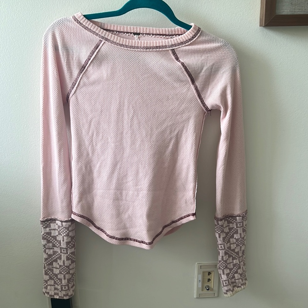 Free People Waffle Knit Layering Top